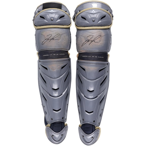 Jose Trevino New York Yankees Autographed Game-Used Gray Shin Guards from the 2023 MLB Season - Fanatics Authentic Certified