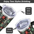 thumbnail image 5 of Christmas Gifts 40 Oz Tumbler with Handle and Straw, Christmas Tree Stainless Steel Double Walled Vacuum Insulated Cup, Holiday Xmas Gifts for Women Men, 5 of 6