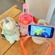 thumbnail image 5 of Linda botella de agua de conejo con pajita, botella de plástico de gran capacidad con correa ajustable para el hombro para acampar, deportes, viajes, picnic, 5 of 8