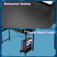 thumbnail image 3 of EDX L Shaped Gaming Desk with Wooden Desktop CPU Stand Side Bag Reversible for Home Office Small Space, Black, 3 of 6