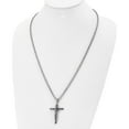 thumbnail image 2 of Stainless Steel Antiqued And Polished Inri Crucifix 24In Necklace (24 X 32.7) Made In China srn2855-24, 2 of 5