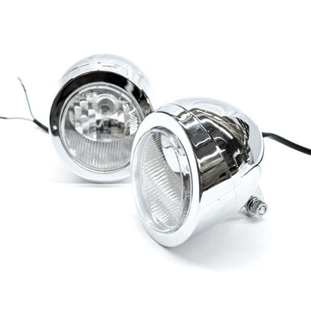 Krator Custom Chrome Passing Fog Auxiliary Light Compatible with Harley