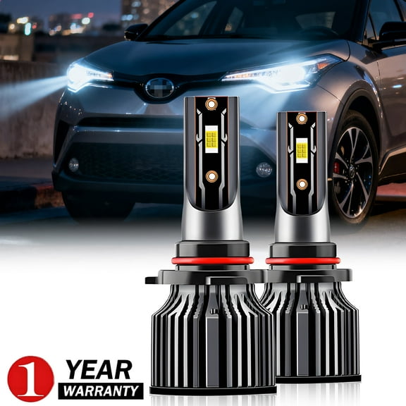 Fits Toyota C-HR 2020 9005 HB3 LED Headlight Bulbs High&Low Beam 6500K Bright White Super Bright Plug & Play 2X