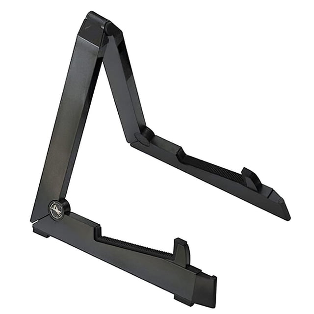 Sidaley Soporte de guitarra universal Soporte de guitarra ajustable Soporte de guitarra plegable Soporte de bajo portátil Soporte de guitarra eléctrica Cables de audio/vídeo