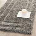 thumbnail image 3 of SAFAVIEH Florida Mason Bordered Shag Runner Rug, Grey, 2'3" x 7', 3 of 6
