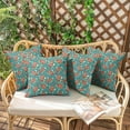 thumbnail image 2 of Outdoor Throw Pillow Covers 18x18 Inch Waterproof Spring Summer Pioneer Floral Outdoor Pillow Covers for Patio Funiture Garden Couch, 2 of 7