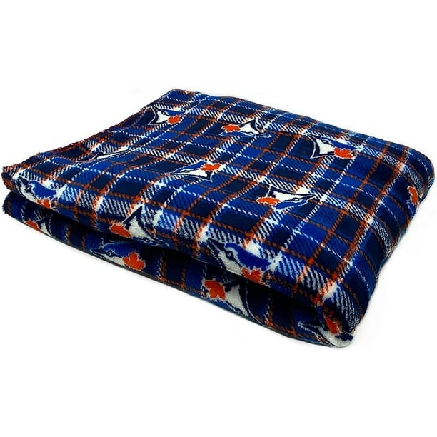 MLB Travel Blanket Plaid Toronto Blue Jays Fleece Throw Walmart.ca