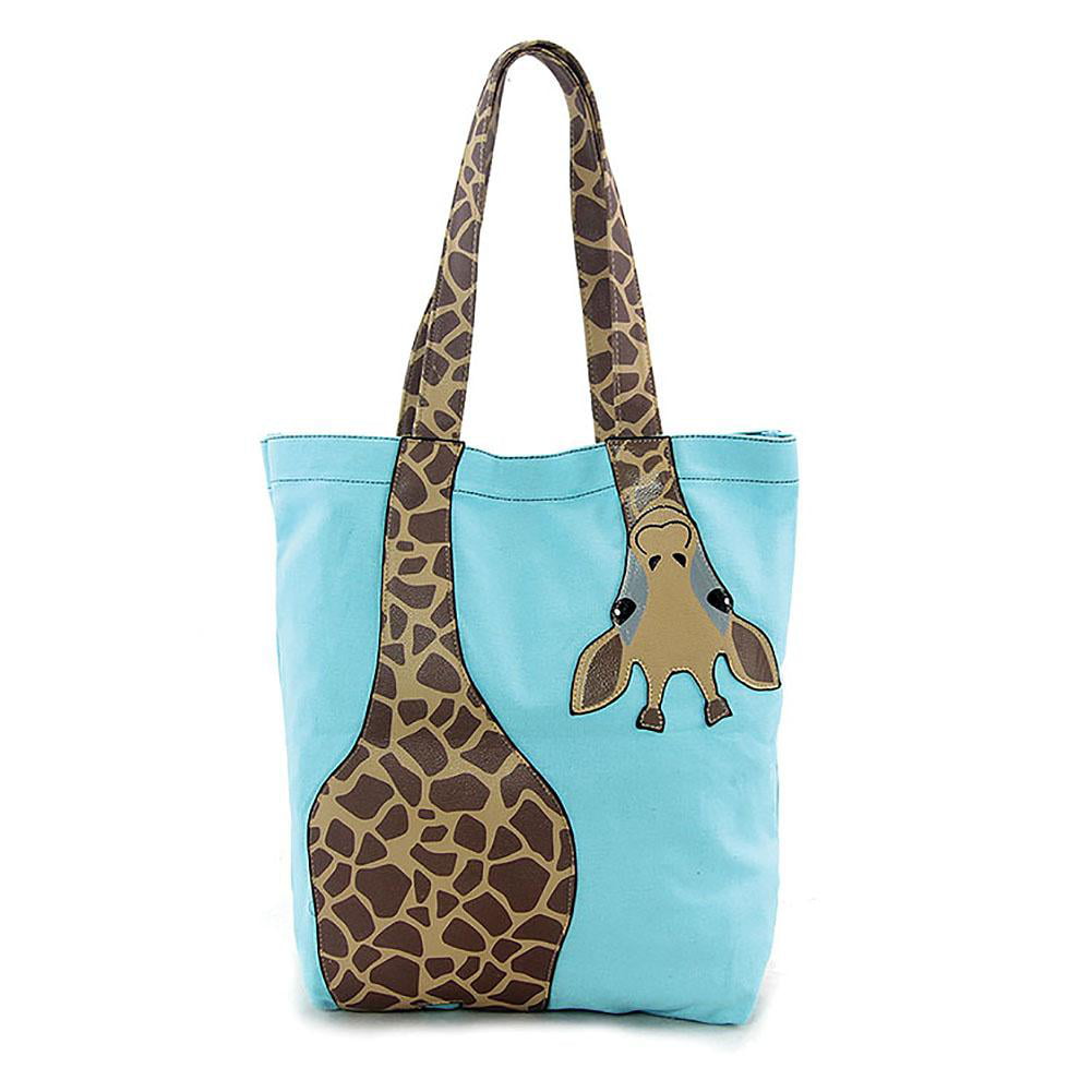 Zip Tote Bag Giraffes Blue Sky Womens Handbags Shoulder Bags Satchel Purse