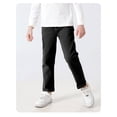 thumbnail image 3 of Mercatoo Boys Twill Suit Pants Flat Front Straight Leg Dress Pants with Elastic Waistband Teen Cotton Casual School Unifor𝐦 Trousers, 3 of 4