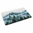 thumbnail image 4 of Ink Green Ombre Forest Door Mat Indoor Outdoor, Abstract Art Watercolor Tree Non Slip Welcome Mat with Rubber Backing, Absorbent Fabric Front Door Mats Entryway Rug for Home Patio Entrance 24"x36", 4 of 9