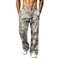 thumbnail image 7 of Havenx Camo Baggy Sweatpants for Men Wide Leg Dry Leaf Print Elastic Waist Pants with Pockets Open Bottom Camouflage Bottoms Casual Fashion Y2k Loose Fit Jogger Clothes,Earthy Yellow 2XL, 7 of 7