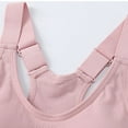 thumbnail image 3 of DuoJiaJ High Plus Size Sports Bra For Women Front Adjustable Straps Wirefree Support Workout Yoga Running Athletic Top Plus Size Bras Pink, 3 of 4