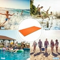 thumbnail image 4 of Gymax 12' x 6' Floating Water Pad Mat 3-Layer Foam Floating Island for Pool Lake Orange, 4 of 10