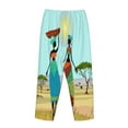 thumbnail image 4 of Kdxio Women's Comfy Stretch African WomenPrint Drawstring Pajama Pants-Medium, 4 of 9