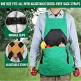 thumbnail image 4 of Cross Back Gardening Apron with Deep Kangaroo Release Pockets, Picking Large Pocket Vegetable Garden Gardening, 4 of 8