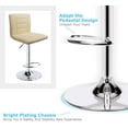 thumbnail image 3 of HOMEKOKO Bar Stools Set of 2, Modern Adjustable Bar Stool with Back, Straight Line Swivel Barstool (Beige), 3 of 8