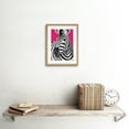 thumbnail image 2 of Close up Beasties Zebra Art Print Framed Poster Wall Decor 9x7 inch, 2 of 5