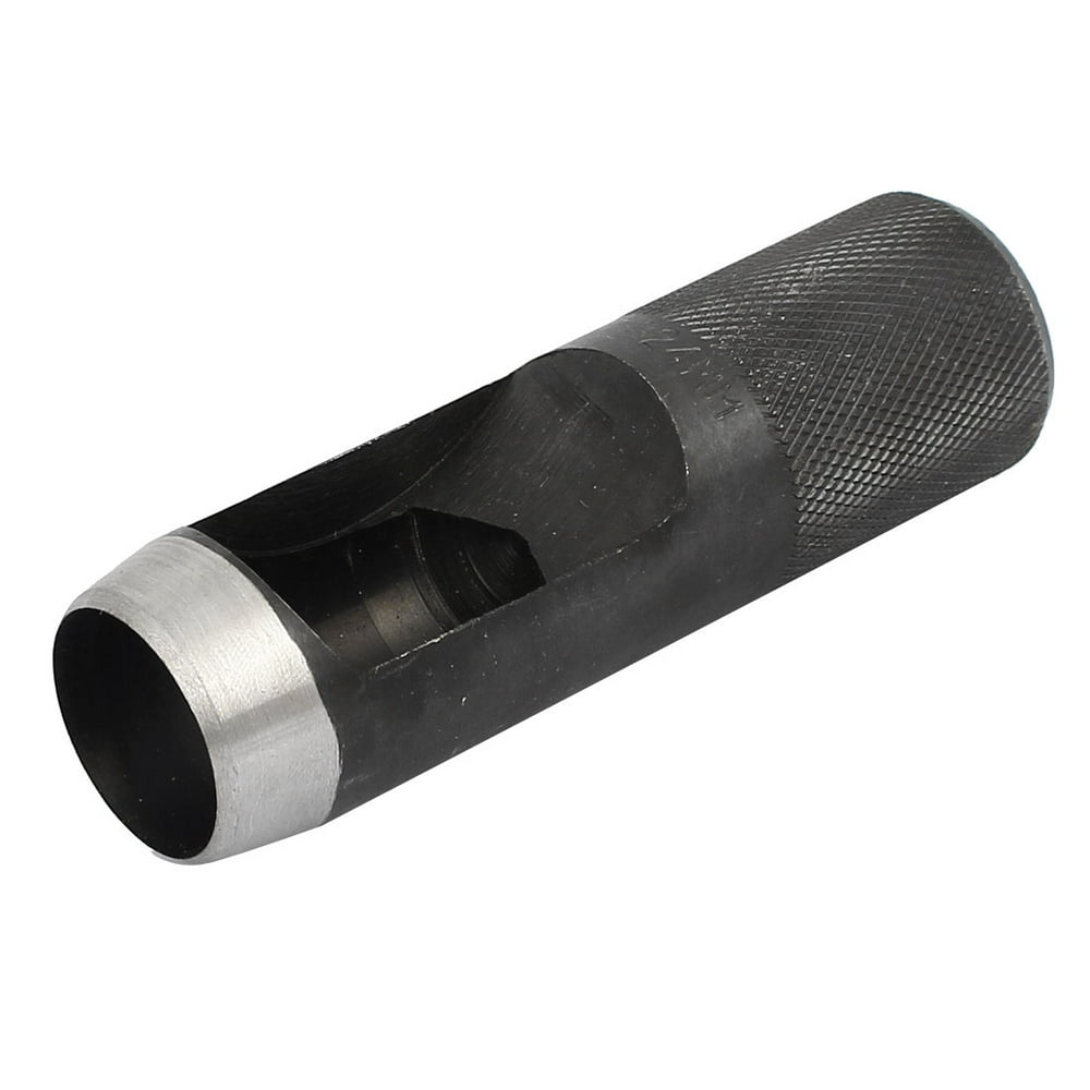 Leather Gasket Strap Belt Hollow Hole Punch Hand Tool Black 24mm Dia