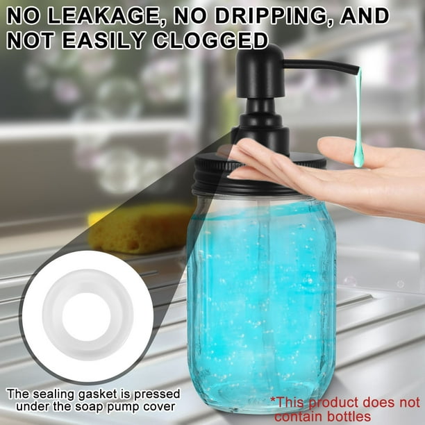 Hands DIY4Pcs Mason Jar Soap Dispenser Lids with Pumps 304 Stainless Steel Lotion Dispenser Lids Leakproof Dispenser Pump Lids Rustproof Hand Soap Pump Lids for Mason Jars
