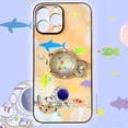 thumbnail image 3 of Compatible with iPhone 14 Pro Case 360° Rotatable Quicksand Ring Holder Stand Astronaut Pattern Diamond Bling Glitter Fashion Luxury Protection Shockproof Cover for Women Girls, 3 of 10