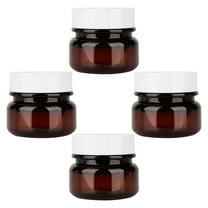 OUNONA 4pcs Cream Jars Small Cosmetics Containers Refillable Jars with Lid Travel Sample Lotion Jars(50g)