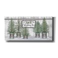 thumbnail image 1 of Epic Graffiti 'Galvanized Pots White Christmas Trees II' by Cindy Jacobs, Canvas Wall Art, 24"x12", 1 of 2