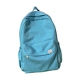 thumbnail image 2 of Mochila de color sólido, mochila para portátil, mochila clásica bonita estética, mochila informal para gimnasio, trabajo, Camping, mujer, hombre, Unis , Azul, 2 of 7
