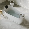 thumbnail image 4 of 59-in L White Acrylic Right Drain Freestanding Whirlpool Tub with Faucet - Handshower - Headrest - 7 Water Jets, 4 of 17