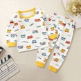 thumbnail image 2 of TOWED22 Boys Pajamas Cotton Planet Pjs Toddler 2 Piece Sleepwear Kids Clothes Set Long Sleeve Fall Winter Set 6-12 Months 12-24 Months 2t 3t 4t 5t 6t 7t 8t 9t Children,White,3-4 Y, 2 of 4