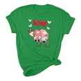 thumbnail image 5 of Fesfesfes Gym Shirts Women's Valentine's Day Love Printed Short Sleeved T-shirt Top Short Sleeved Round Neck Top/Shirt Women Essentials XL(US:10), 5 of 6