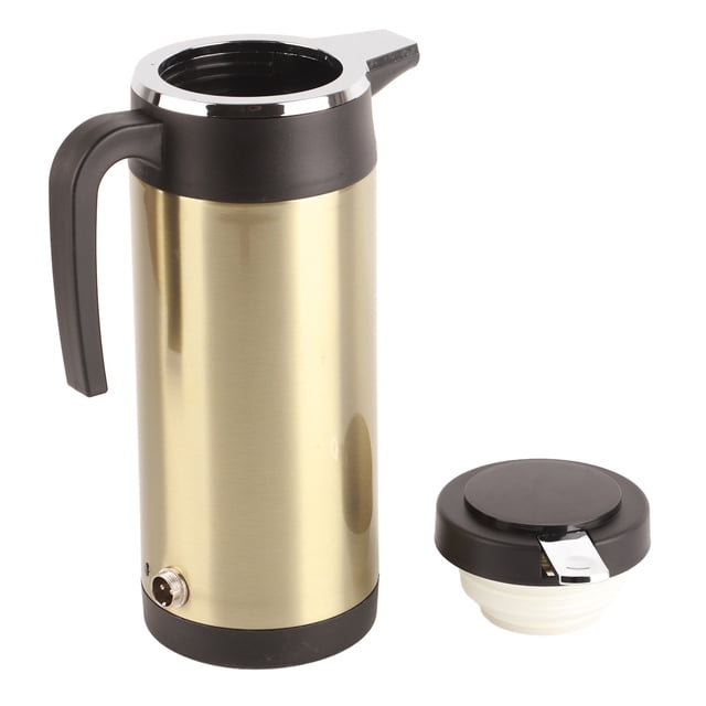 1200ML Car Cup Travel Heating Cup,Car Electric Kettle Temperature Display Car Boiling Cup Travel Pot Heating Cup DC 12V Car Water Heater for Hot Water Tea Coffee Making