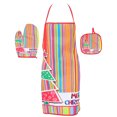 thumbnail image 1 of MasteelfCA 1 Set Christmas Home Cloth Apron Cartoon Apron Kitchen Anti-scald Glove, 1 of 7