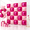 A01 - Hot Pink and Pink-25PCS, variant on 25beige And White Square Foil Balloons Walldrop