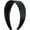 Black, variant on Motique Accessories Navy 2 inch Wide Leather like Head Band Solid Hair Band for Women and Girls