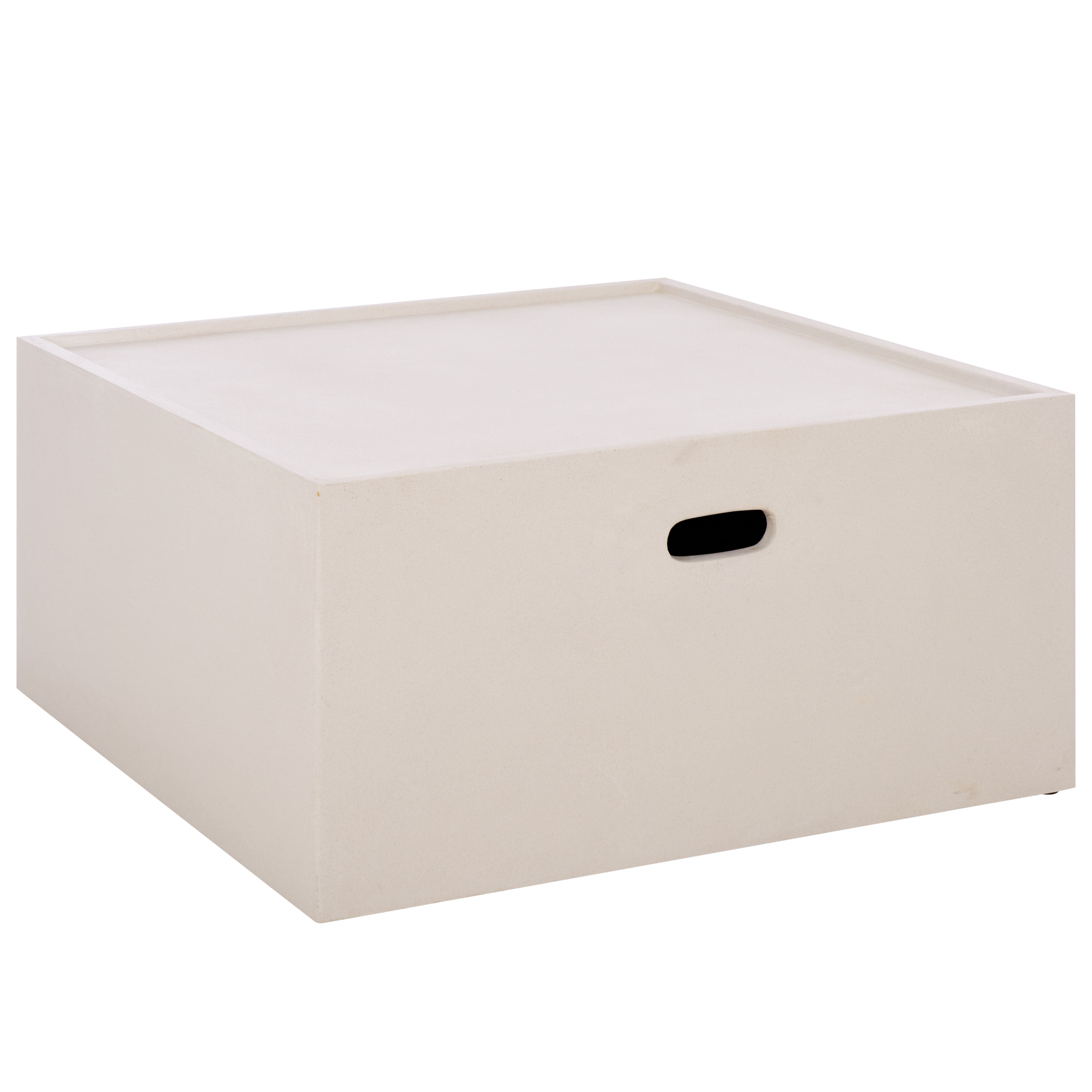 Safavieh Georgia Outdoor Modern Square Polyfiber Coffee Table, White