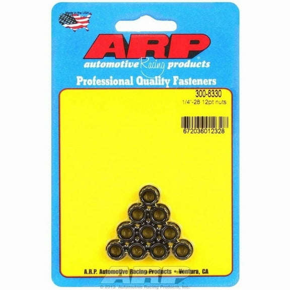 ARP INC. 300-8330 1/4-28 12PT NUT KIT