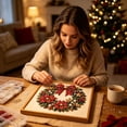 thumbnail image 5 of SeekLGT Christmas Pearl Diamond Art Kits for Adults, DIY Framed Gemstone Beads Painting Craft Set, Stress Relieving Holiday Home Decor, 1 pc, 5 of 8