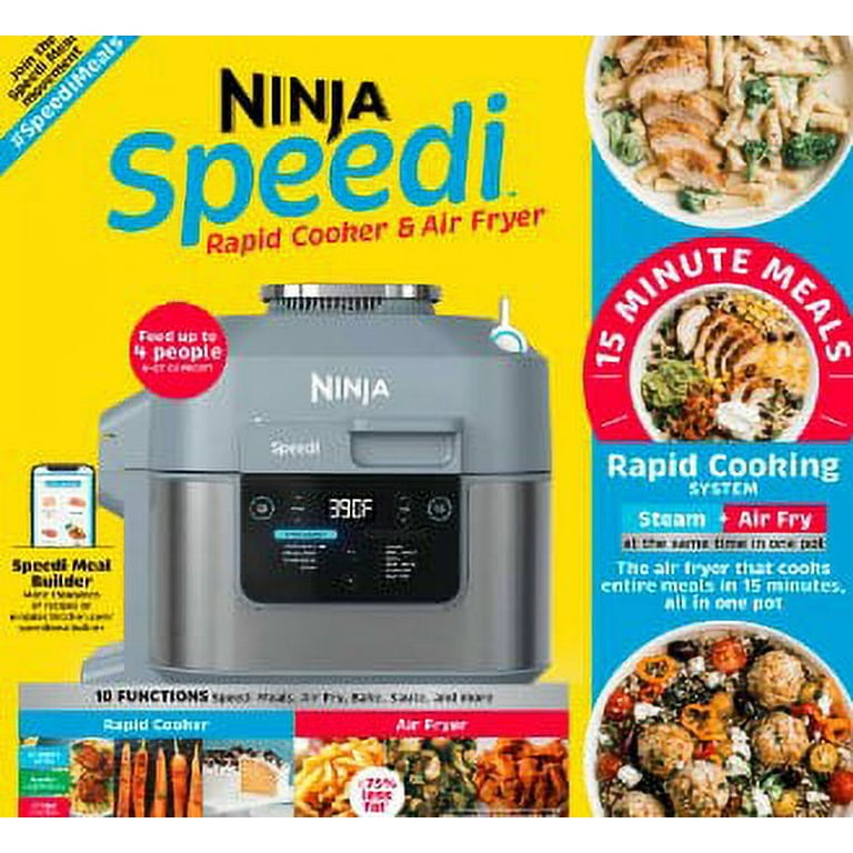 Ninja Speedi Rapid Cooker and Air Fryer, Sf300, 6-Qt. Capacity, 10-in-1 Functionality, Meal Maker, Sea Salt Gray