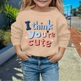 thumbnail image 2 of Boy Valentines Day Outfit Crewneck Sweatshirt Lover Heart Letter Print Long Sleeve Pullover Toddler Girl Sweatshirt for Toddler 4-5 Years, 2 of 4