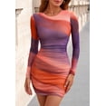 thumbnail image 2 of Vestido Mini PRETTYGARDEN Mujer Manga Larga Estampado Tie Dye, 2 of 8
