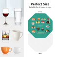 thumbnail image 5 of Leather Coasters with Heat-resistant for Drinks, Cute Sushi -标题2 Octagon, 5 of 5