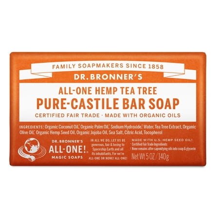 Dr. Bronner's Pure-Castile Bar Soap – Tea Tree – 5 oz