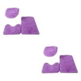 thumbnail image 3 of Juego de 3 Alfombras de baño Moyic Púrpura 2Conjunto, 3 of 6