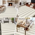 thumbnail image 5 of 6'x9' Area Rugs, Sage Green Striped Indoor Outdoor Area Rug for Living Room Bedroom, Modern Farmhouse Green Stripes Washable Bathroom Rugs Kitchen Floor Carpet Mats Home Decor Aesthetic, 5 of 8