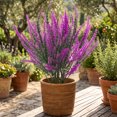 thumbnail image 3 of Spencer 8 Bundles Artificial Flowers Rose Red Flowers Lavender Bunches Plastic Faux Plants for Home Table Indoor Outdoor Decor, 3 of 8
