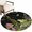 EmeraldGreen,RubyRed,MidnightBlack,Sage, variant on Round Area Rugs 4Ft, Frog Mushroom Non-Slip Washable Circle Rugs Carpet, Country Botanical Butterfly Eucalyptus Leaves Indoor Outdoor Rug Floor Mats Throw Runner for Bedroom Living Room Bathroom