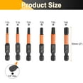thumbnail image 2 of Uxcell 6pcs T10-T40 Torx Head Screwdriver Bit Set 2" Long 1/4" Hex Shank Screw Drivers, 2 of 7