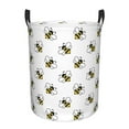 thumbnail image 2 of Uemuo Bee Pattern Circular Laundry Hamper Basket with handles,Collapsible laundry basket,Large capacity laundry hamper,Laundry Organizer-Medium, 2 of 8