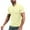 Yellow, variant on ZCFZJW Mens Quarter-Zip Mock Neck Polo Shirts Trendy Solid Color Basic Slim Fit Short Sleeve Athletic T-Shirt Henley Shirt Army Green XXL