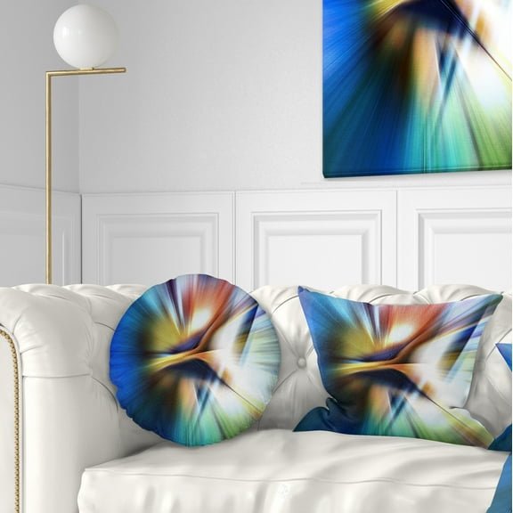 Designart Rays of Speed Center - Abstract Throw Pillow - 12x20